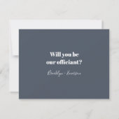 Funny Officiant Proposal Marry Us Invitation (Back)