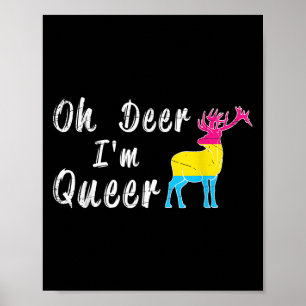 Funny Oh Dear Im Queer Lgbtq Pride Month Gift Panu Poster