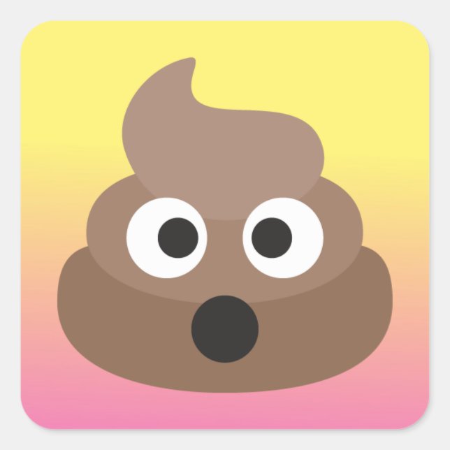 Funny Oh Poop Emoji Stickers (Front)