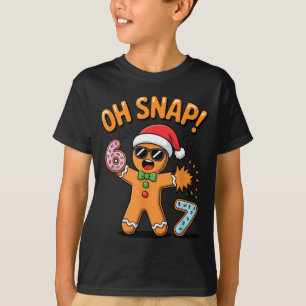 Funny Oh Snap 67 Six Seven Meme Gingerbread Man T-Shirt