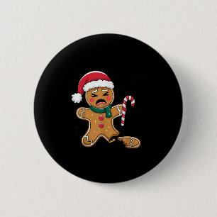 Funny Oh Snap Gingerbread Bakery Christmas Snacks Button