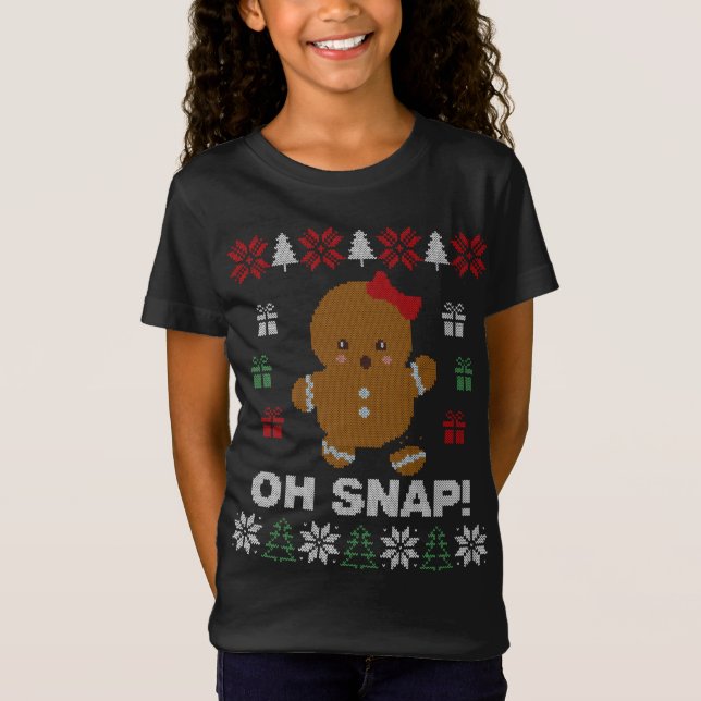 Funny Oh Snap! Gingerbread Cookie Ugly Sweaters (Front)