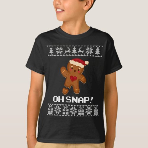 Funny Oh Snap Gingerbread Ugly Christmas Sweater