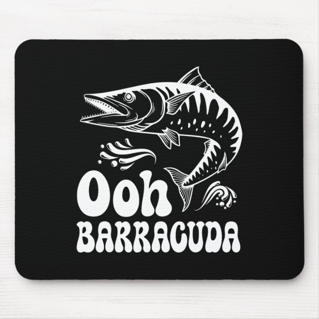 Funny Ohh Rracuda Fishing For Rock Music Lovers Me Mouse Pad (Front)