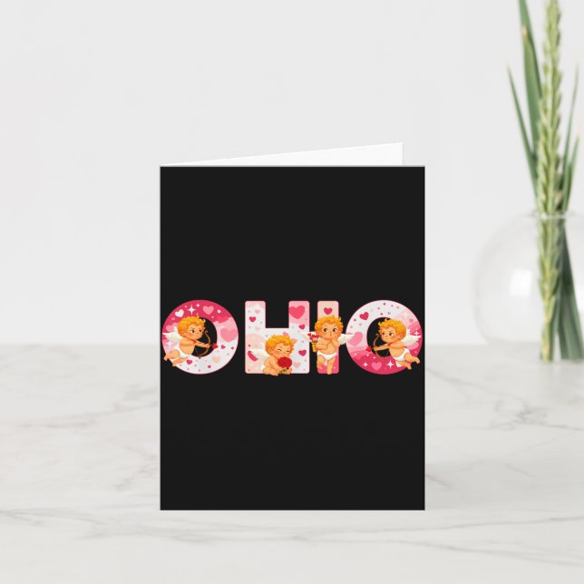 Funny Ohio Cud Midwestern Party O-h-i-o In Valenti Card (Front)