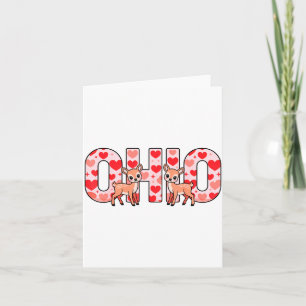 Funny Ohio Deer Midwestern Party O-h-i-o In Valent Card