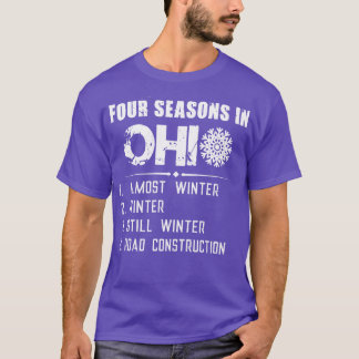 Funny Ohio Snow Winter Road Construction T-Shirt