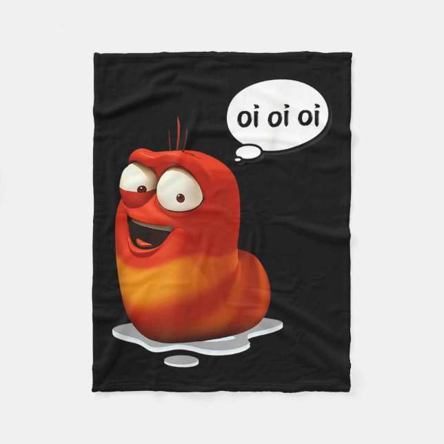 Funny Oi Oi Oi Red Worm Sarcastic Meme  Fleece Blanket (Front)
