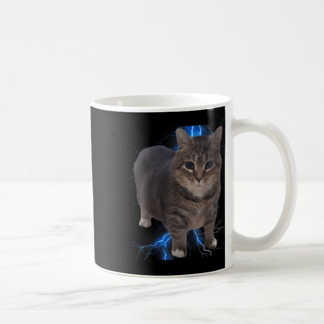 Funny Oiia Oiia Spinning Cat Meme Cat Brainrot  Coffee Mug (Right)
