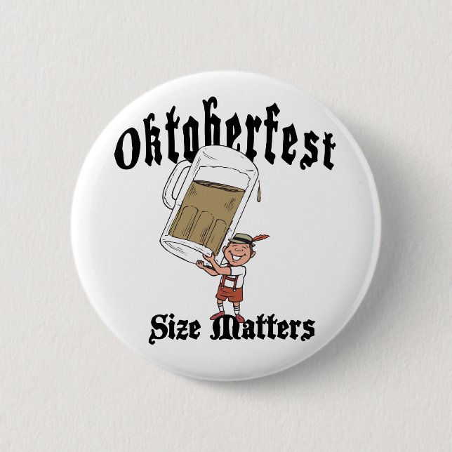 Funny Oktoberfest Drinking Pinback Button (Front)