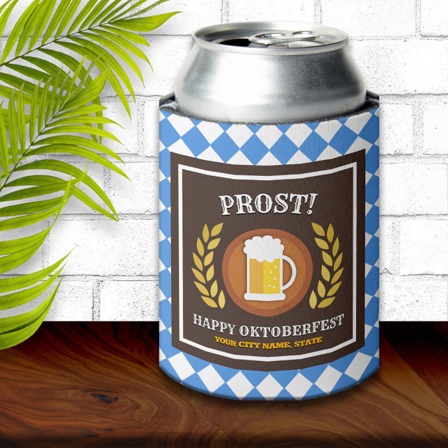 Funny Oktoberfest Personalized Can Cooler (Creator Uploaded)