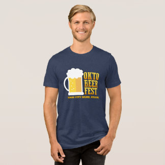 Funny Oktoberfest Personalized Tri-Blend Shirt