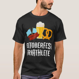 Funny Oktoberfest Triathlete Food Beer Pretzel T-Shirt