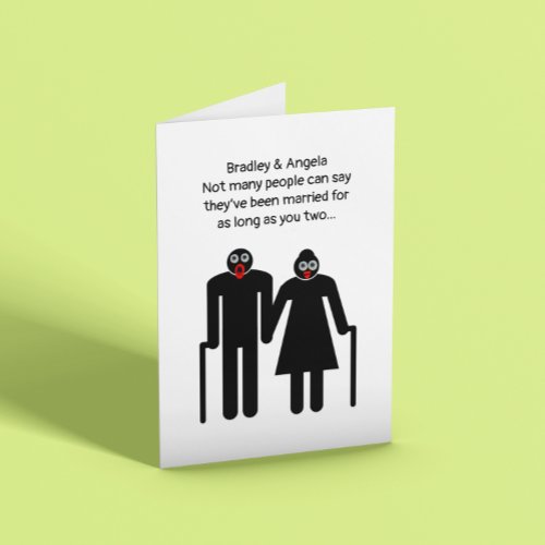 Funny Old Age Anniversary Customisable Card