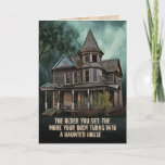 Funny Old Age Is Like A Haunted House Birthday Card at Zazzle