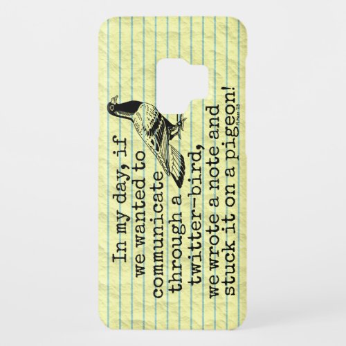 Funny Old Age Twitter Bird Pigeon Case_Mate Samsung Galaxy S9 Case