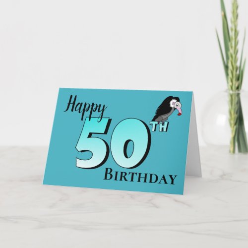 Funny Old Buzzard Over the Hill 50th Birthday Card