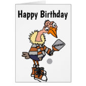 Funny Old Buzzard Pickleball Player Cartoon (Front)