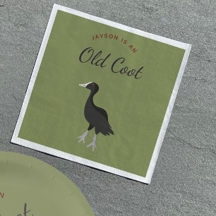 Funny Old Coot Over the Hill Birthday Party Napkins