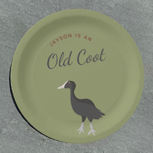 Funny Old Coot Over the Hill Birthday Party Paper Plates