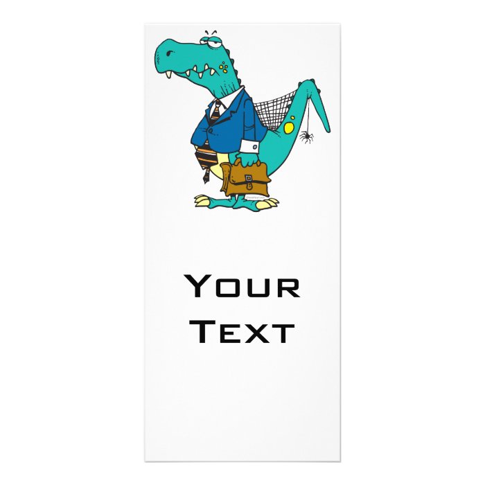 funny old dinosaur cartoon character rack card