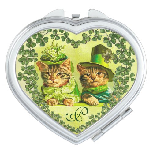 FUNNY OLD FASHION STPATRICKS DAY CATS WITH HEART MIRROR FOR MAKEUP