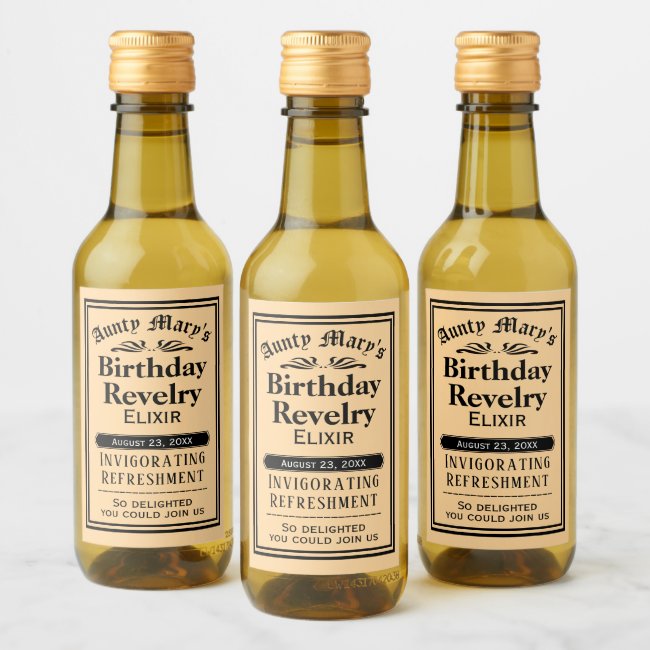 Funny Old Fashioned Birthday Wine or Party Favor