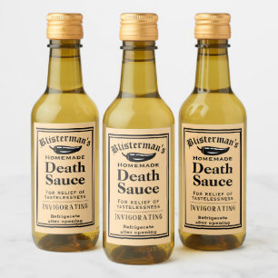 Funny Old Fashioned Homemade Hot Sauce Chili Wine Label