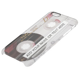 Funny Old Fashioned Vintage Cassette Tape Look Clear iPhone 6 Plus Case
