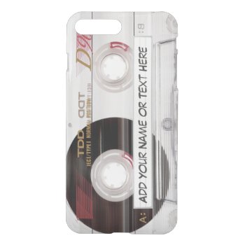 Funny Old Fashioned Vintage Cassette Tape Look Iphone 8 Plus/7 Plus Case by CityHunter at Zazzle