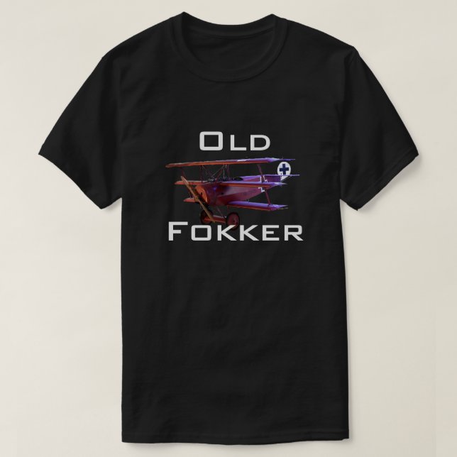 Funny "Old Fokker" T-Shirt (Design Front)