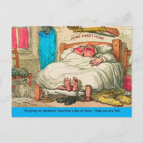 Funny Old Folks Sleeping Pandemic Valentine alt cp Postcard