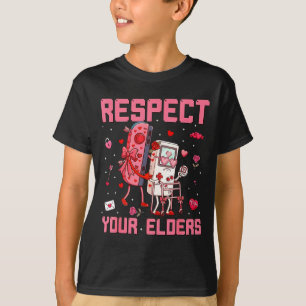 Funny Old Gamer Gaming Retro 80s 90s Valentines Ol T-Shirt