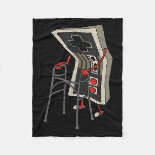 Funny Old Gamer Gaming Retro 80s 90s Video Game Ol Fleece Blanket