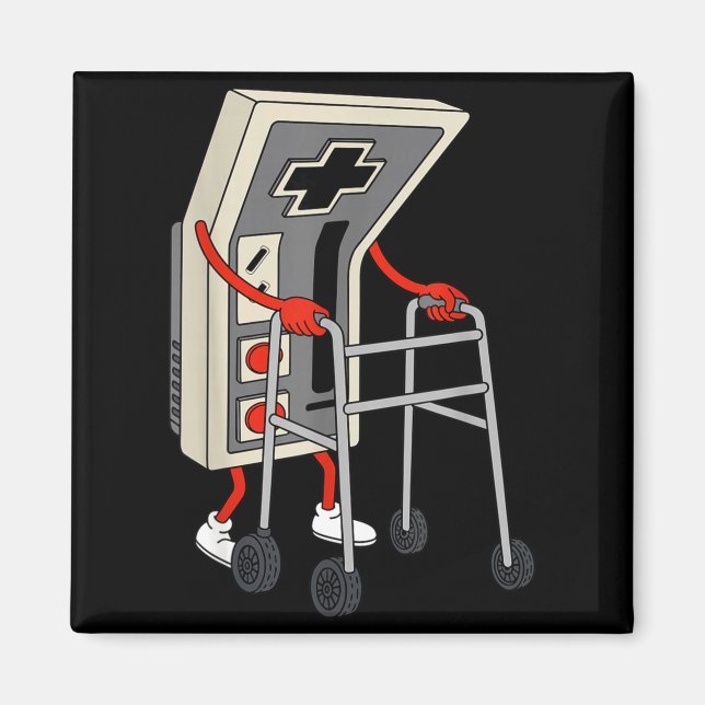 Funny Old Gamer Gaming Retro 80s 90s Video Game Ol Magnet (Front)