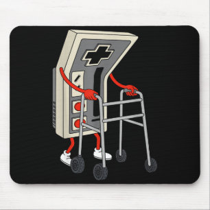 Funny Old Gamer Gaming Retro 80s 90s Video Game Ol Mouse Pad