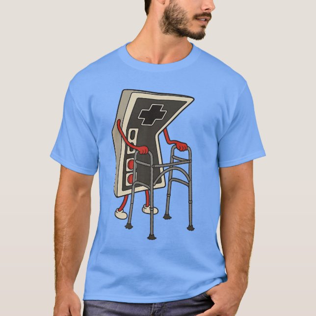 Funny Old Gamer Gaming Retro 80s 90s Video Game Ol T-Shirt (Front)