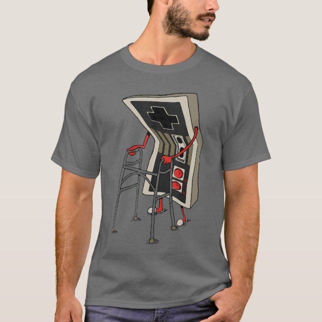 Funny Old Gamer Gaming Retro 80s 90s Video Game Ol T-Shirt (Front)