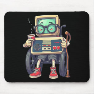 Funny Old Gamer Retro 80s 90s Video Game Controlle Mouse Pad