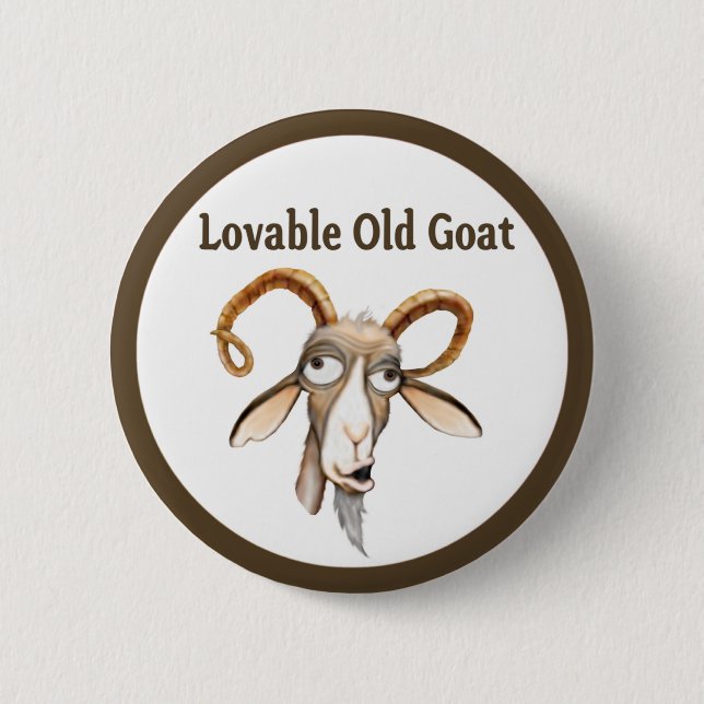 Funny Old Goat Button (Front)