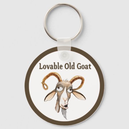 Funny Old Goat Keychain