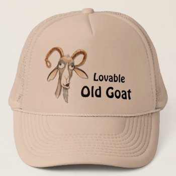 Funny Old Goat Trucker Hat by Spice at Zazzle