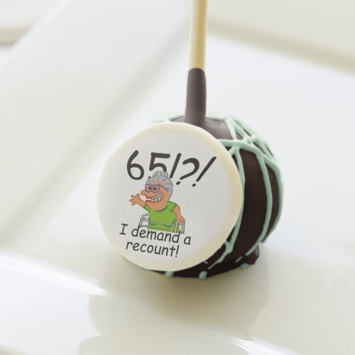 Funny Old Lady Demand Recount 65th Birthday Cake Pops