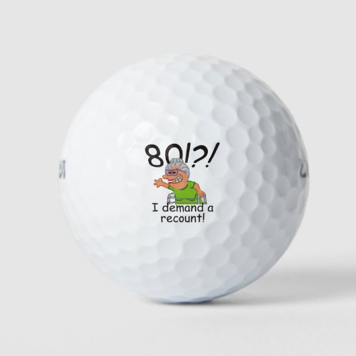 Funny Old Lady Demand Recount 80th Birthday Golf Balls