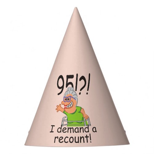 Funny Old Lady Demand Recount 95th Birthday Party Hat