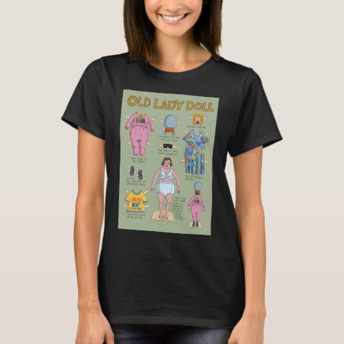 FUNNY Old Lady Paper Doll T_Shirt