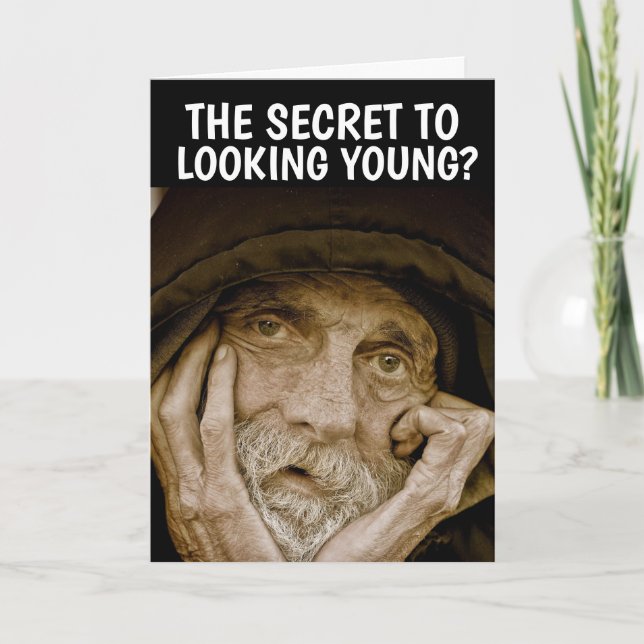 FUNNY OLD MAN BIRTHDAY Greeting Card (Front)