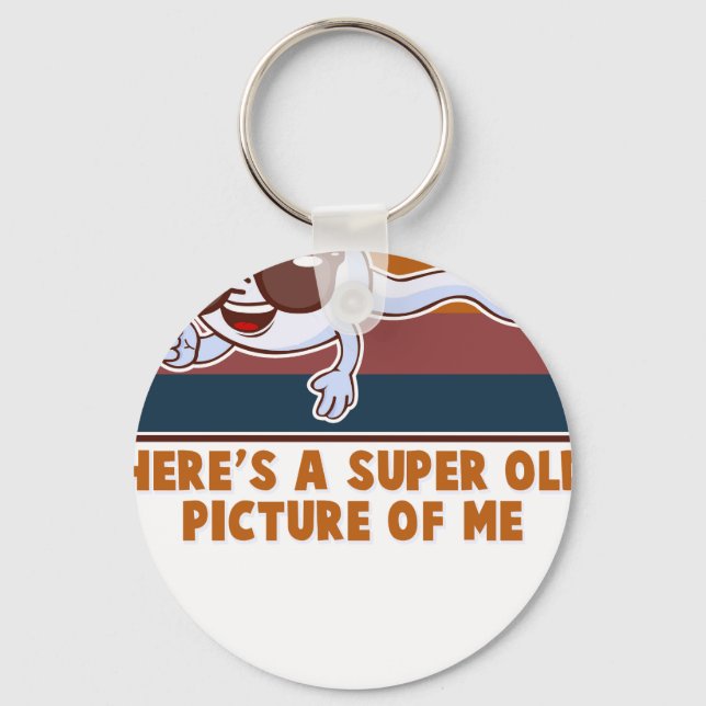 Funny Old Man Birthday Novelty Gag Keychain (Front)
