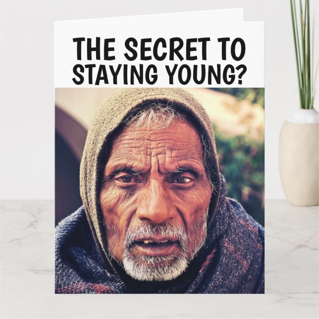 FUNNY OLD MAN  BIRTHDAY over the hill Card (Front)