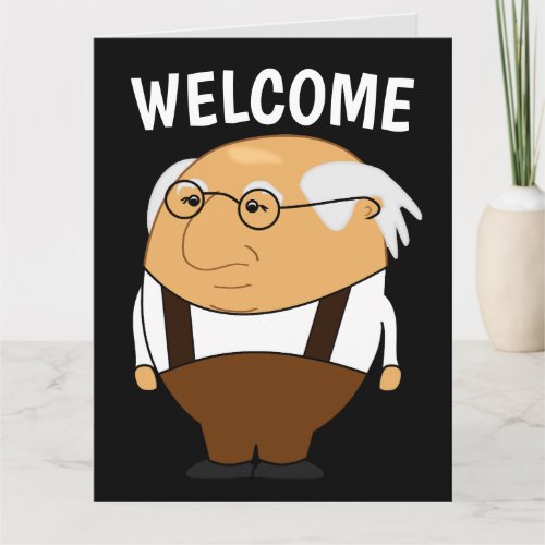 FUNNY OLD MAN BIRTHDAY OVER THE HILL GREETING 